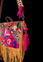 Ruhi Luxe Cowgirl Sling with Micro-bead Medallion - Banjara Bags