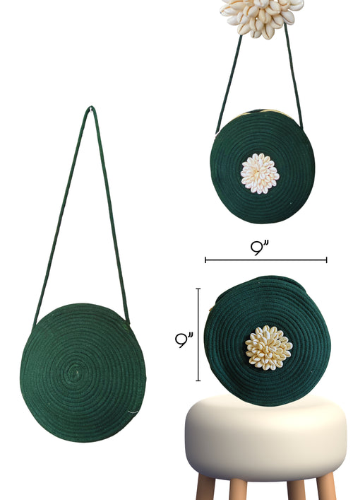 Amaira - Circle Sling in Bottle Green - Banjara Bags