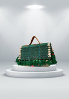 Ruhi - Luxury Handheld in Emerald Green - Banjara Bags