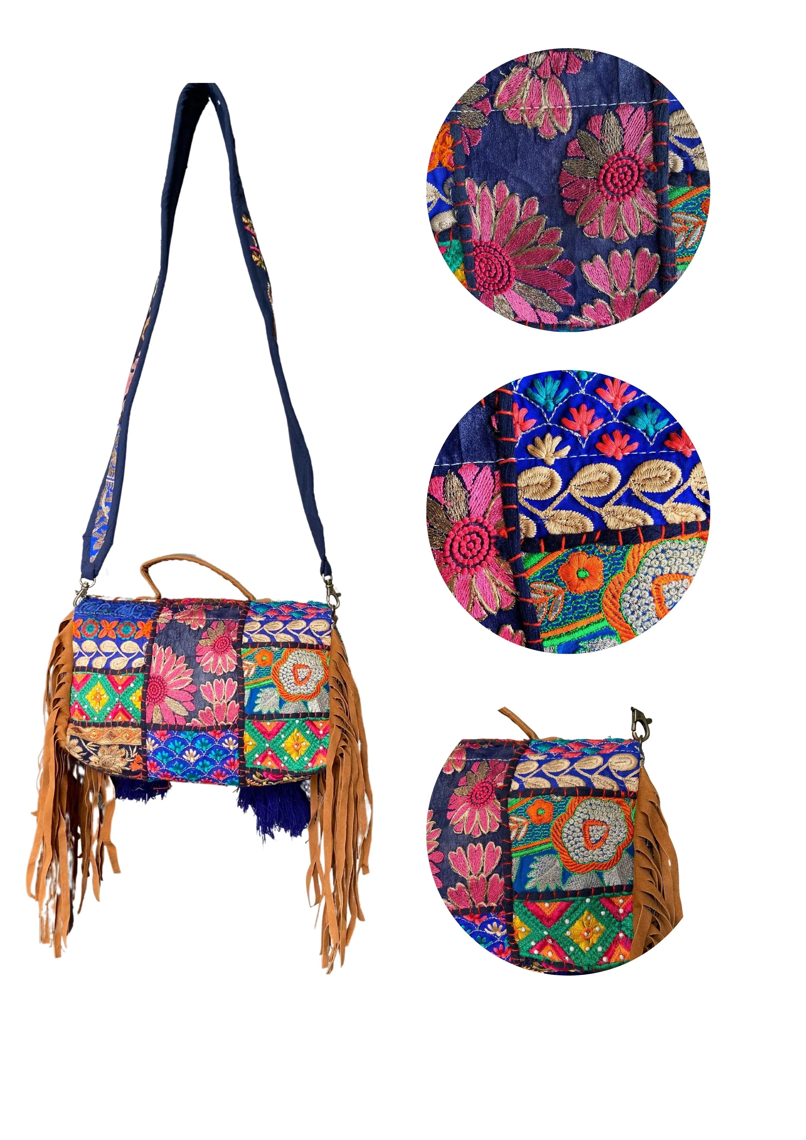 Ruhi - Soulful Elegance in Prussian Blue - Banjara Bags