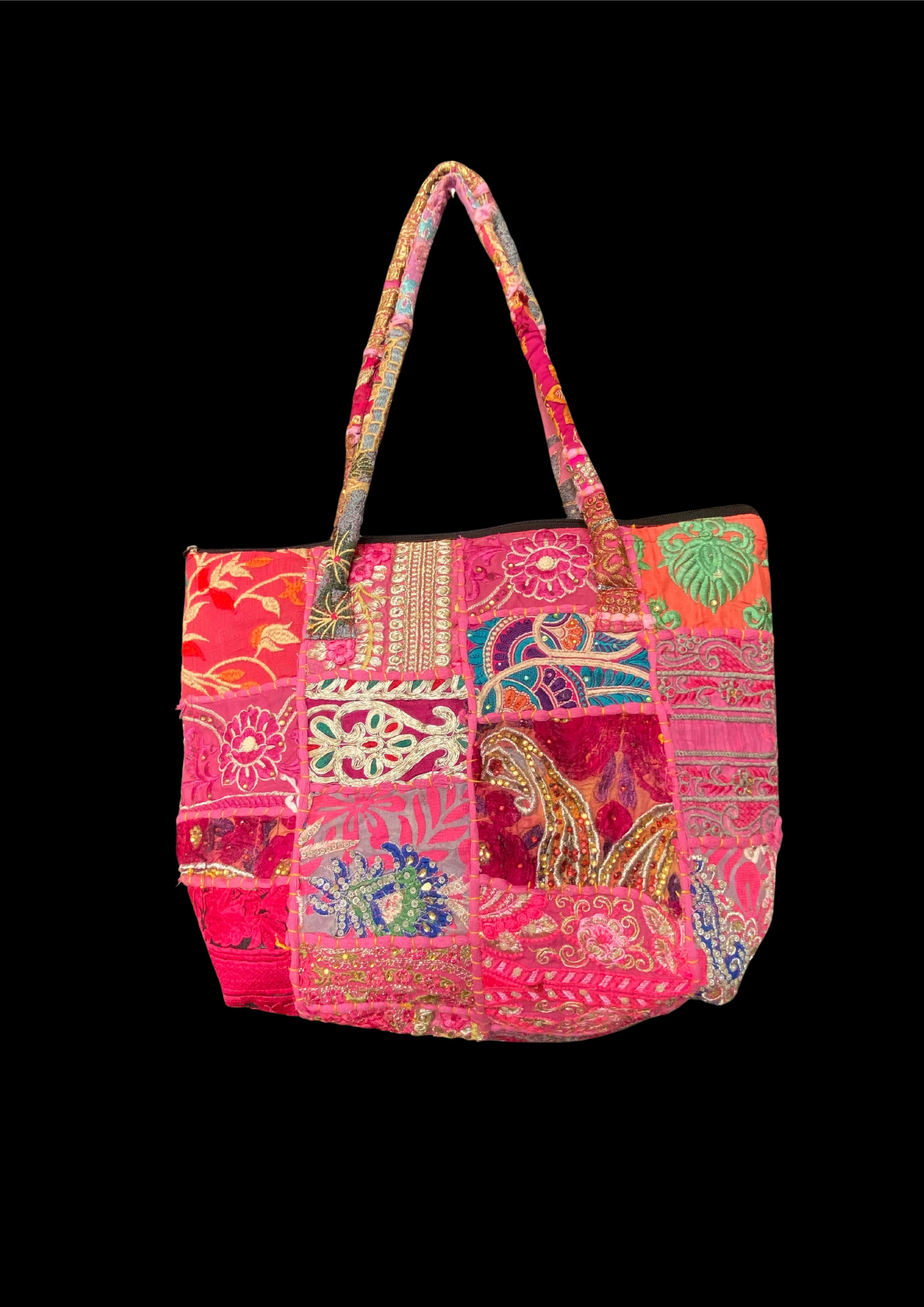 Manya - Rose Pink and Gold - Banjara Bags