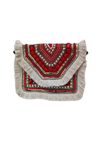 Athira - Burgundy Bead Fringe - Banjara Bags
