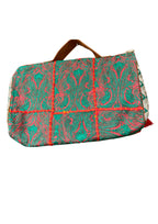 Ruhi - Luxury Handheld in Green and Orange - Banjara Bags