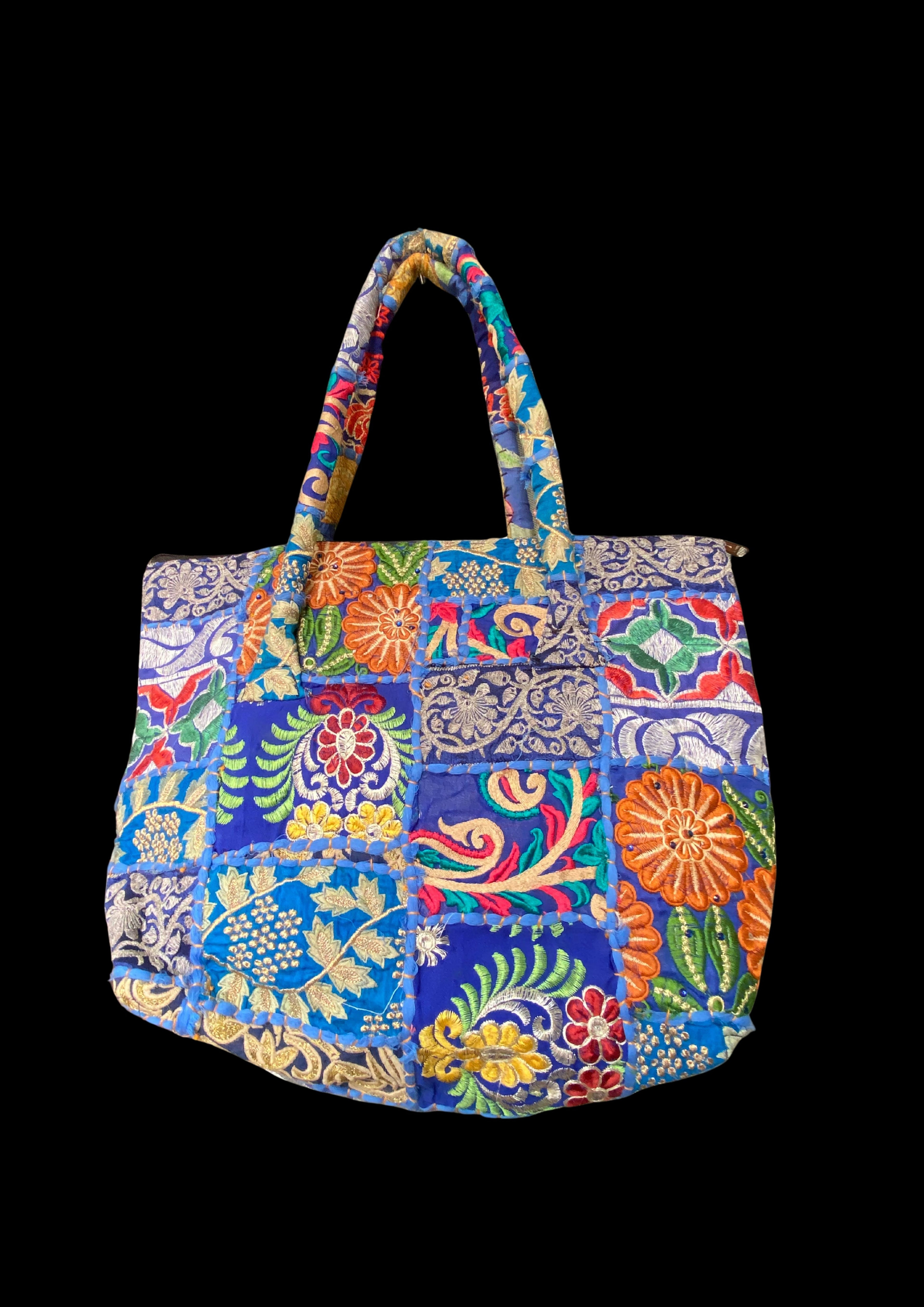 Manya - Royal Blue and Gold - Banjara Bags