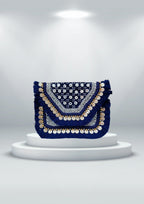 Athira - Midnight Blue Fringe - Banjara Bags