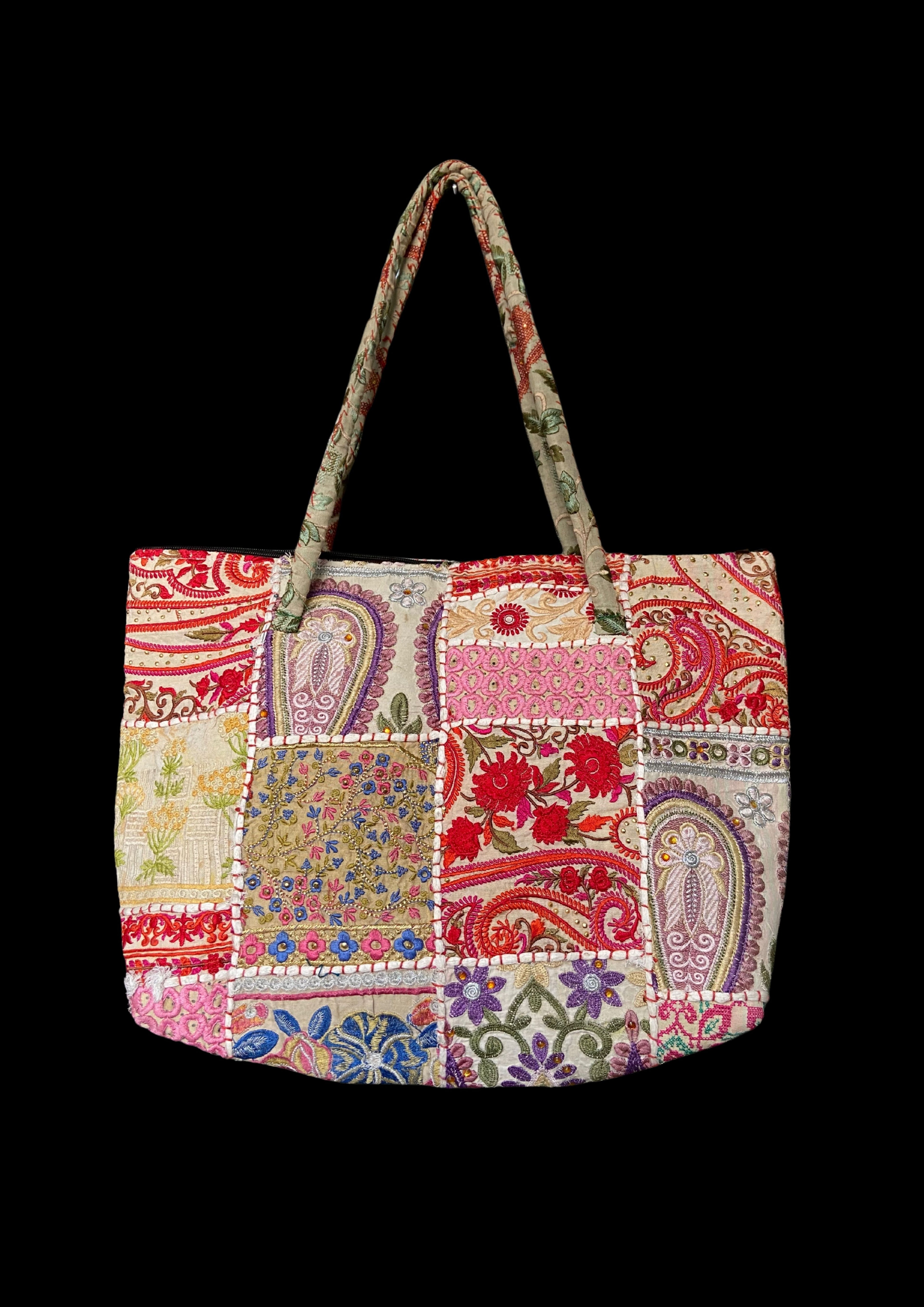 Manya - Cream and Red - Banjara Bags