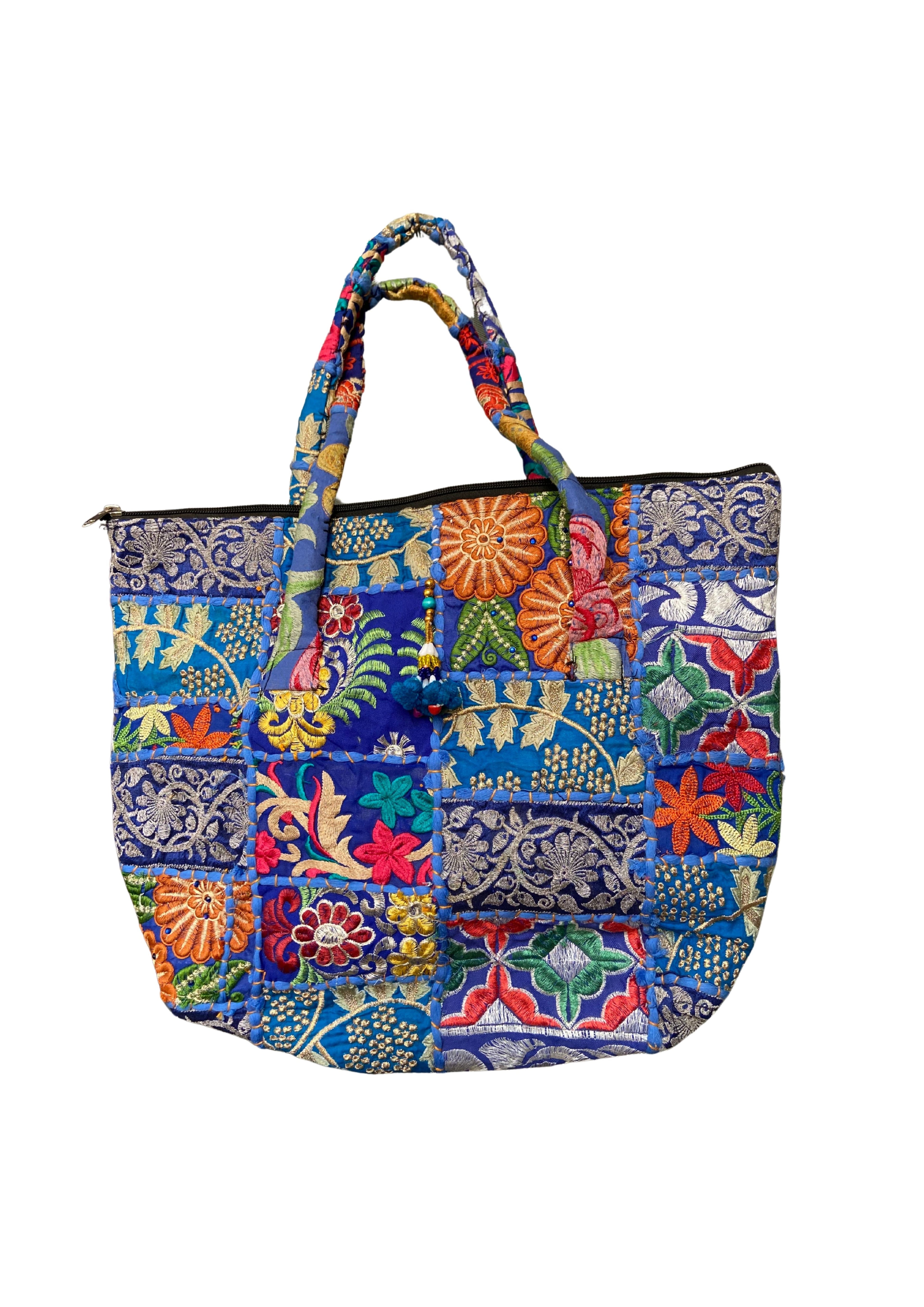 Manya - Royal Blue and Gold - Banjara Bags