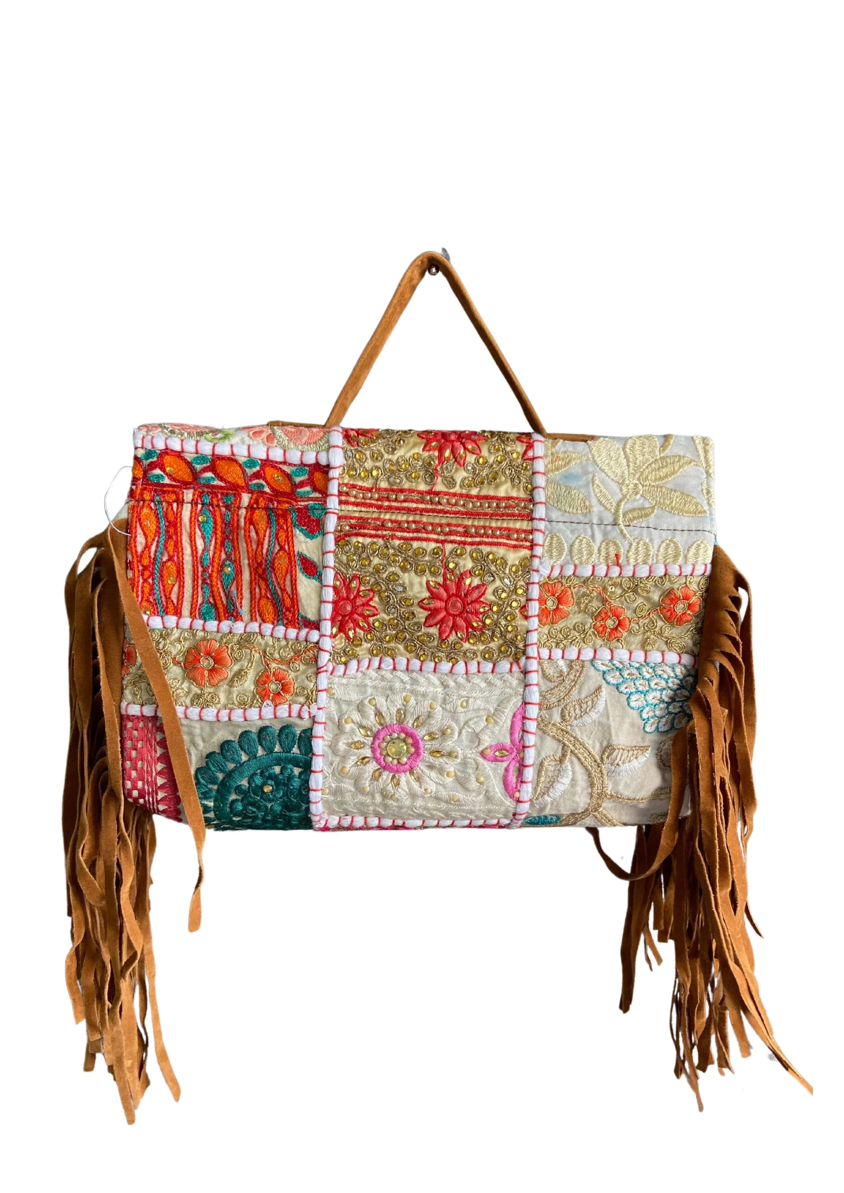 Ruhi - Soulful Elegance In Pearl White Tassels - Banjara Bags