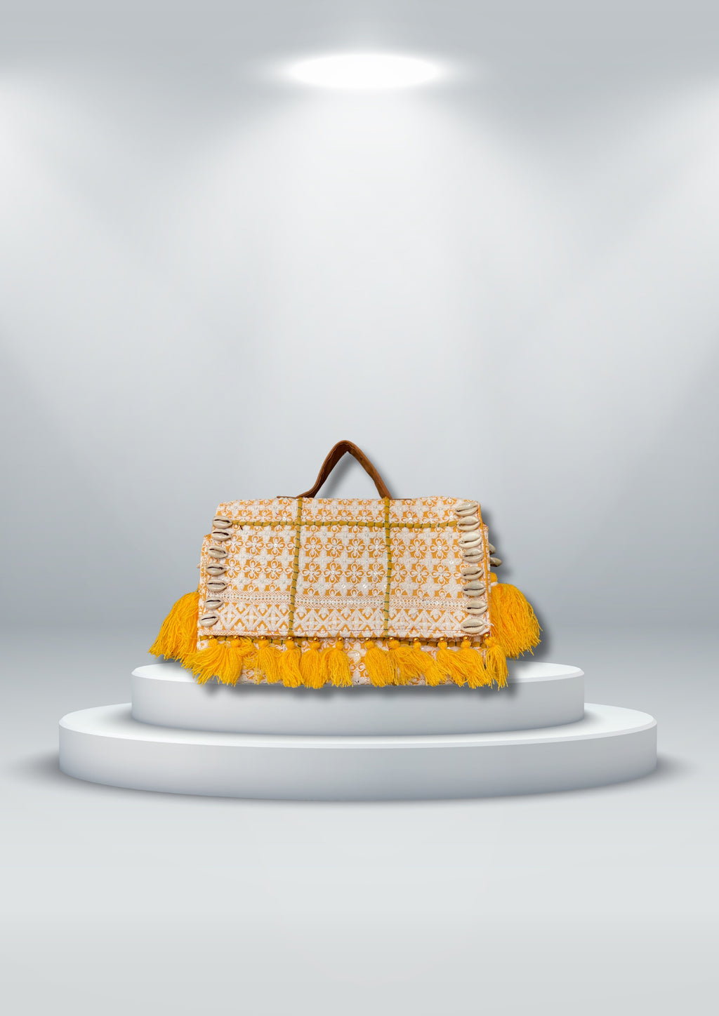 Ruhi - Luxury Handheld in Sunflower Yellow - Banjara Bags