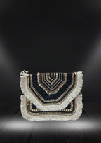 Athira - Black Gold Fringe - Banjara Bags