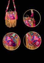 Ruhi Luxe Cowgirl Sling with Micro-bead Medallion - Banjara Bags