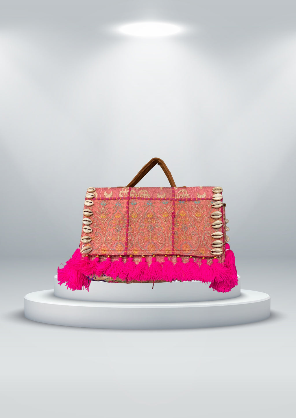 Ruhi - Luxury Handheld in Pink - Banjara Bags