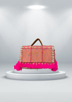 Ruhi - Luxury Handheld in Pink - Banjara Bags