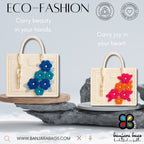 Juhi in Off-White - A Stylish, Sustainable Work Tote for Eco-conscious women - Banjara Bags