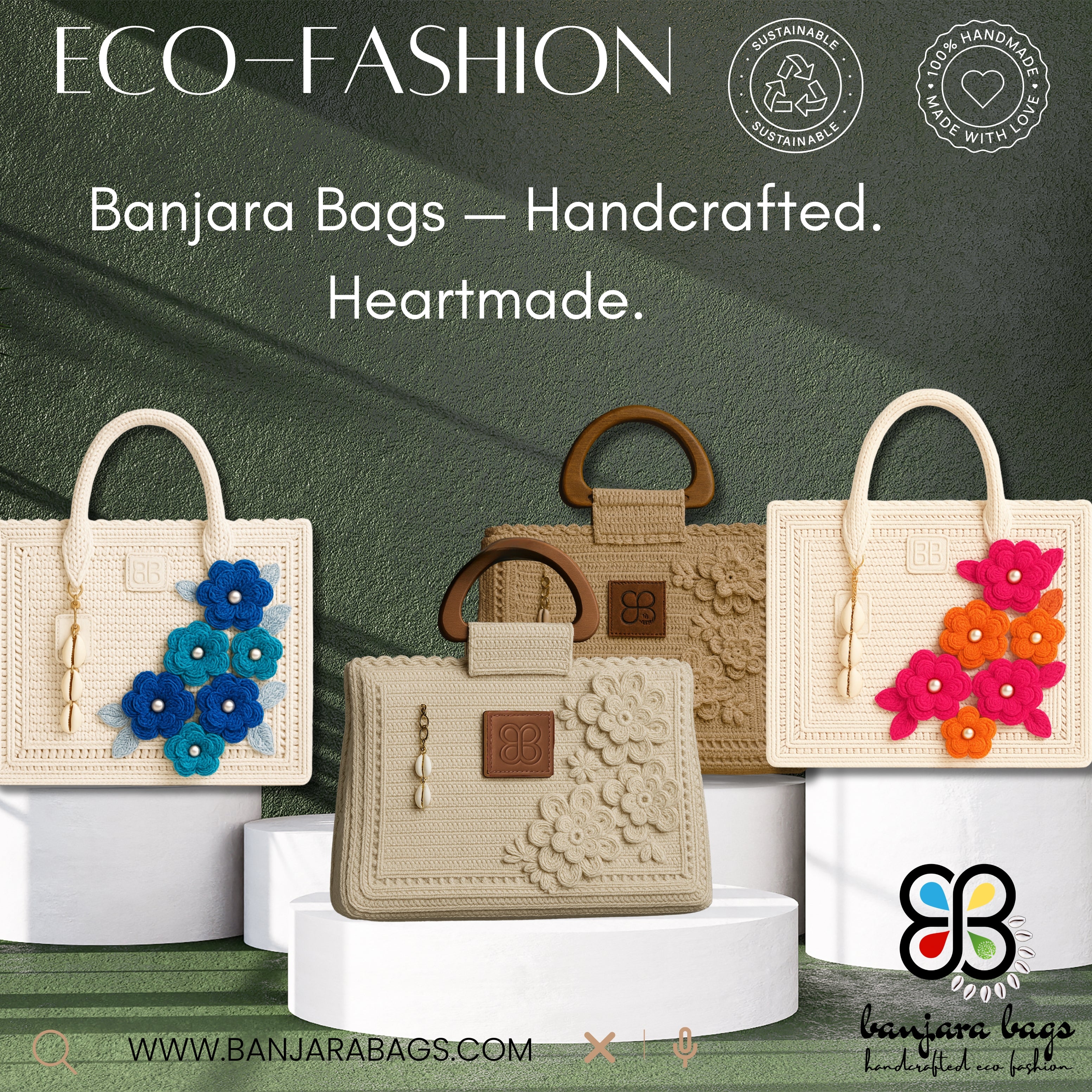Juhi in Off-White - A Stylish, Sustainable Work Tote for Eco-conscious women - Banjara Bags