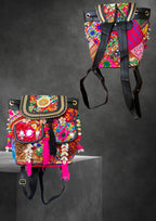 Azure Designer Backpack Microbead Medallion - Carry Culture - Banjara Bags