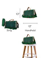 Ruhi - Luxury Handheld in Emerald Green - Banjara Bags