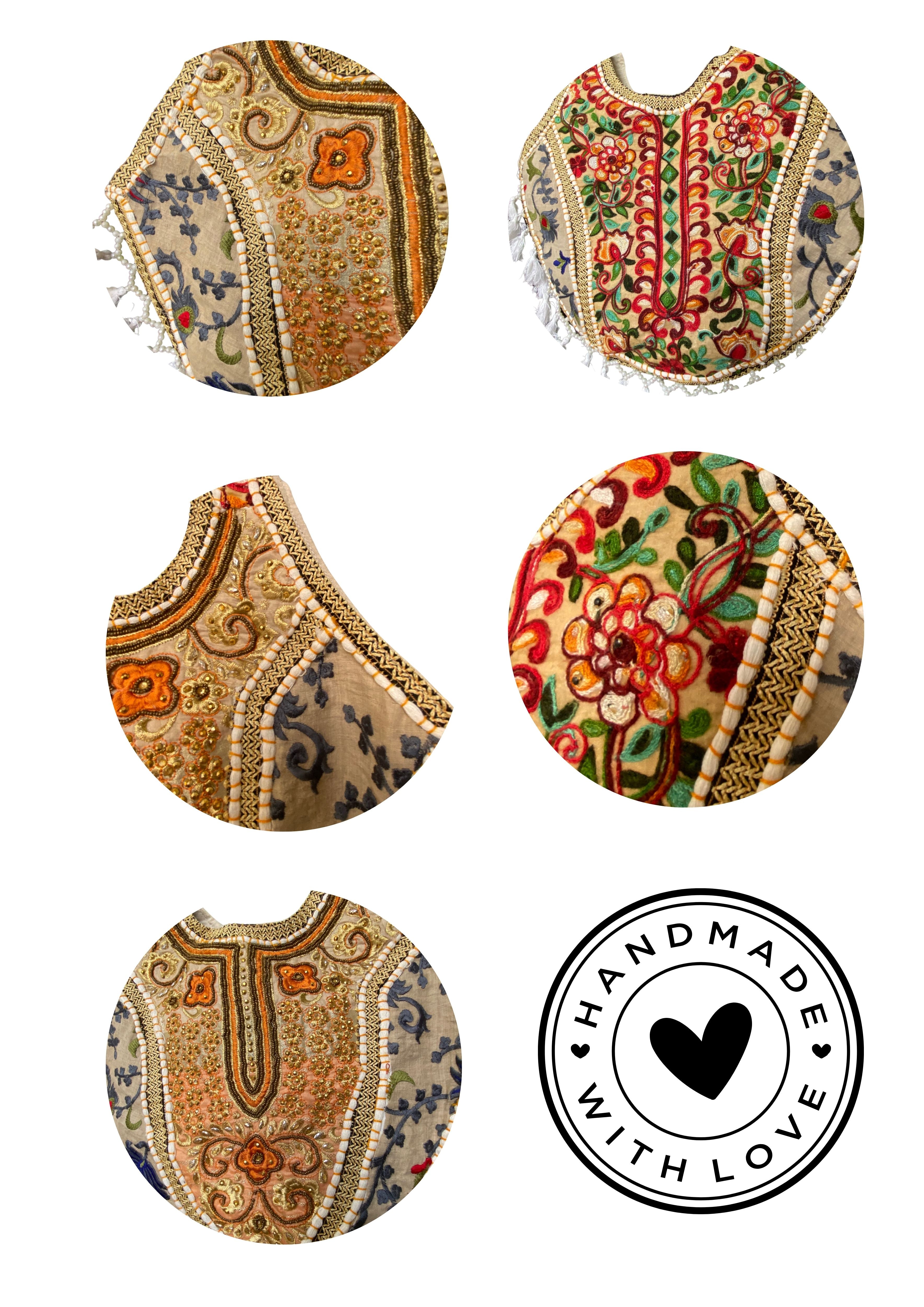 Mithra - Pearl White Tassles - Banjara Bags