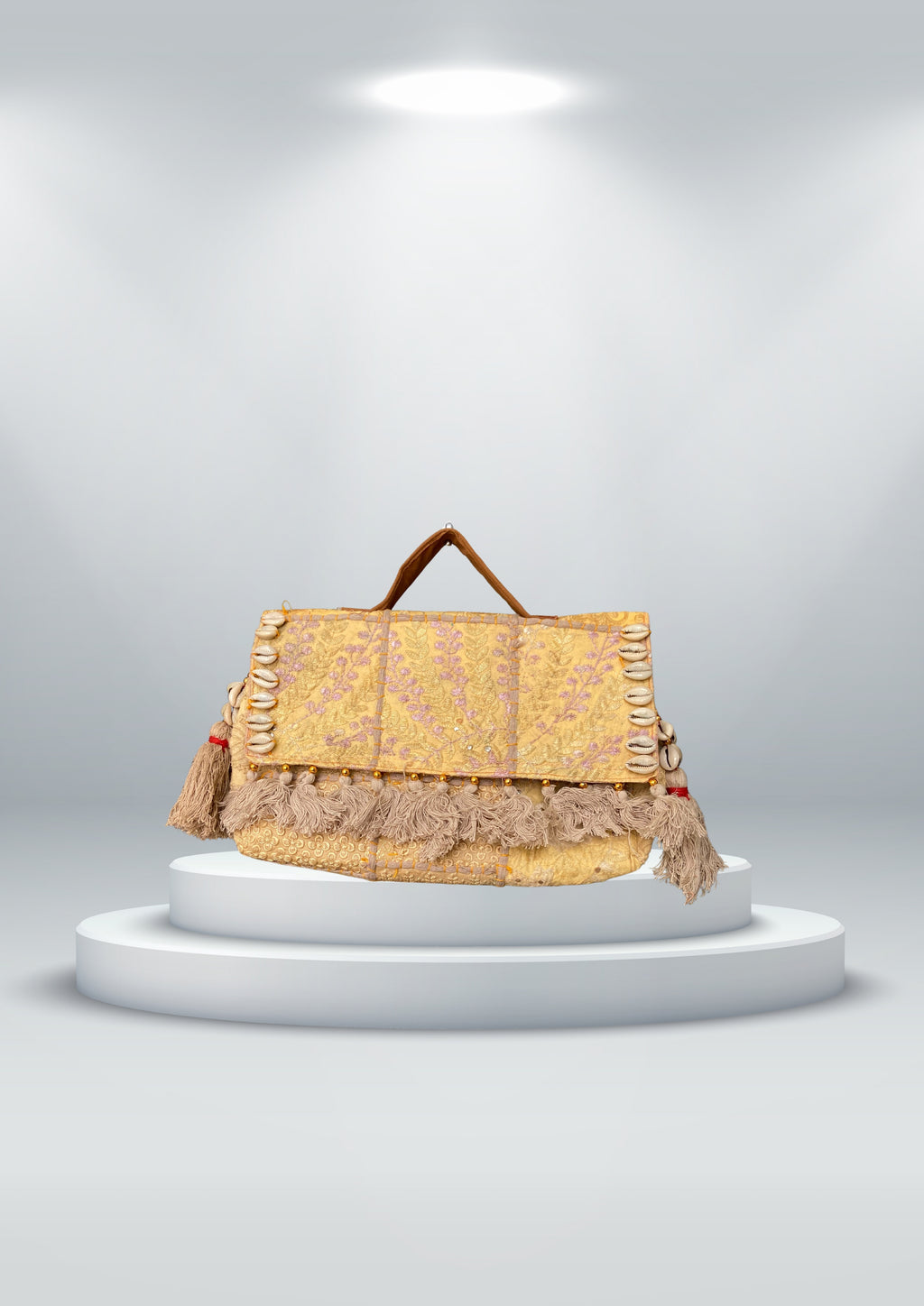 Ruhi - Soulful Elegance in Beige Gold - Banjara Bags