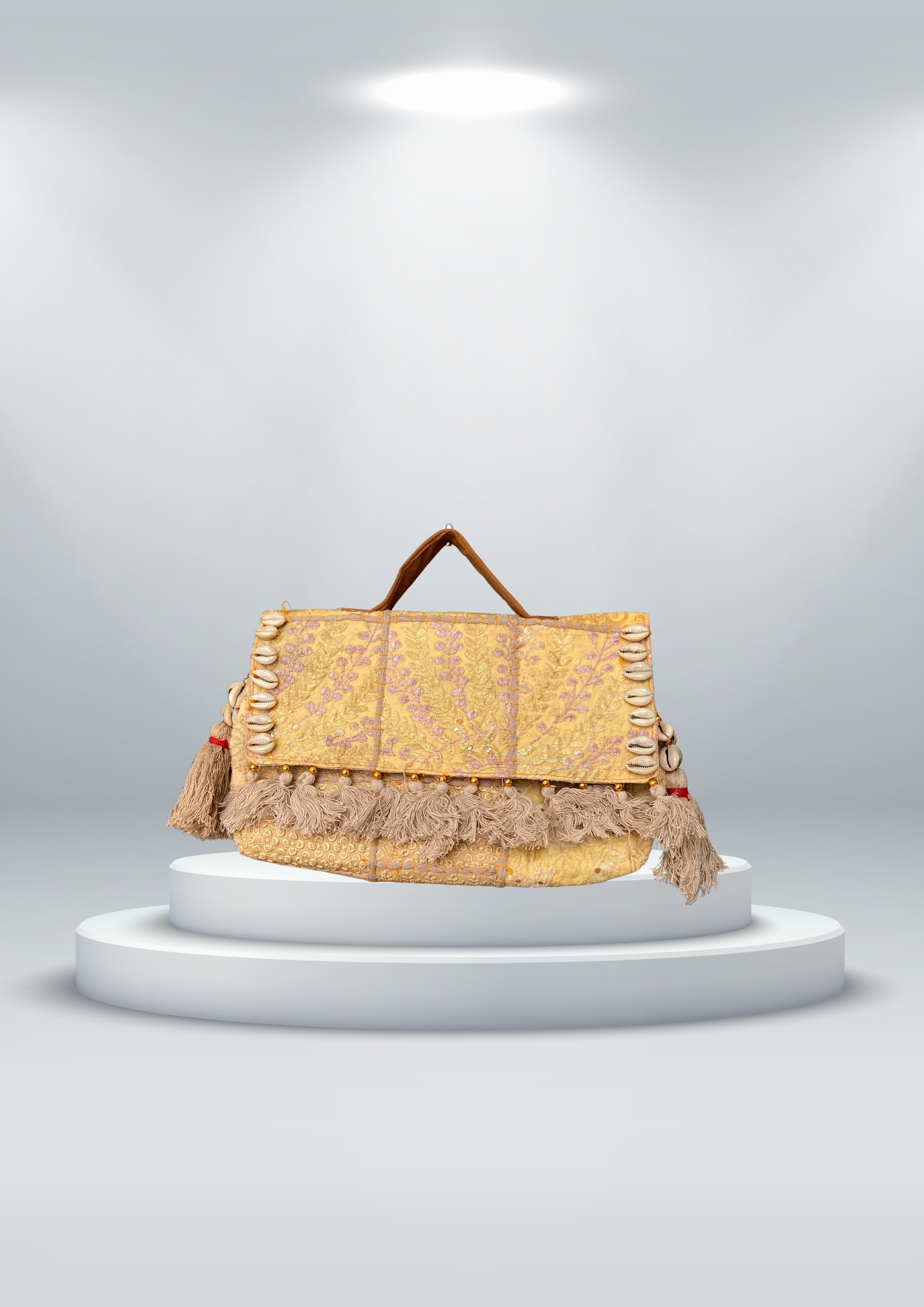 Ruhi - Soulful Elegance in Beige Gold - Banjara Bags
