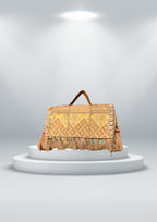 Ruhi - Luxury Handheld in Beige - Banjara Bags