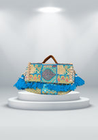 Ruhi - Soulful Elegance in Denim Blue - Banjara Bags