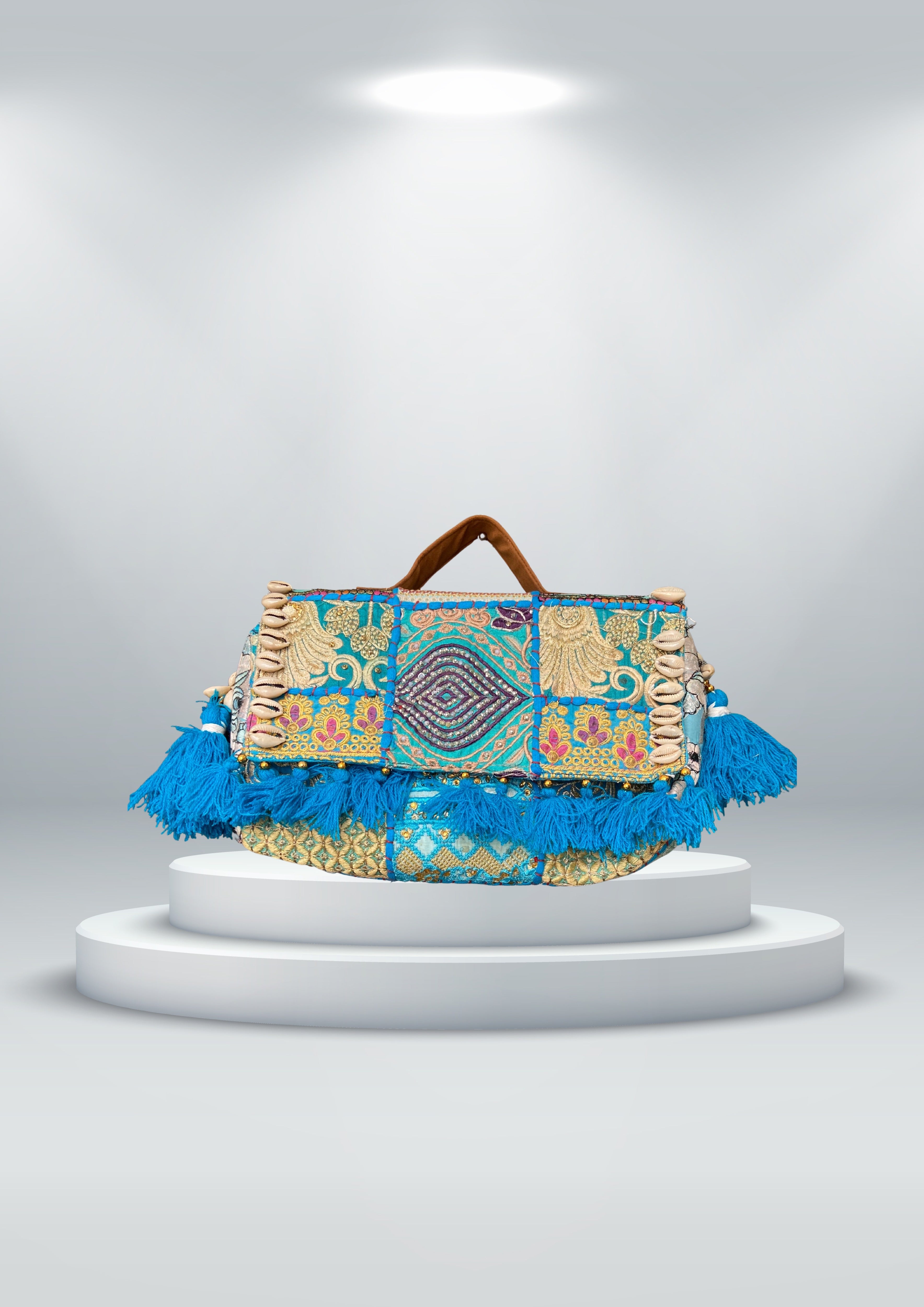 Ruhi - Soulful Elegance in Denim Blue - Banjara Bags