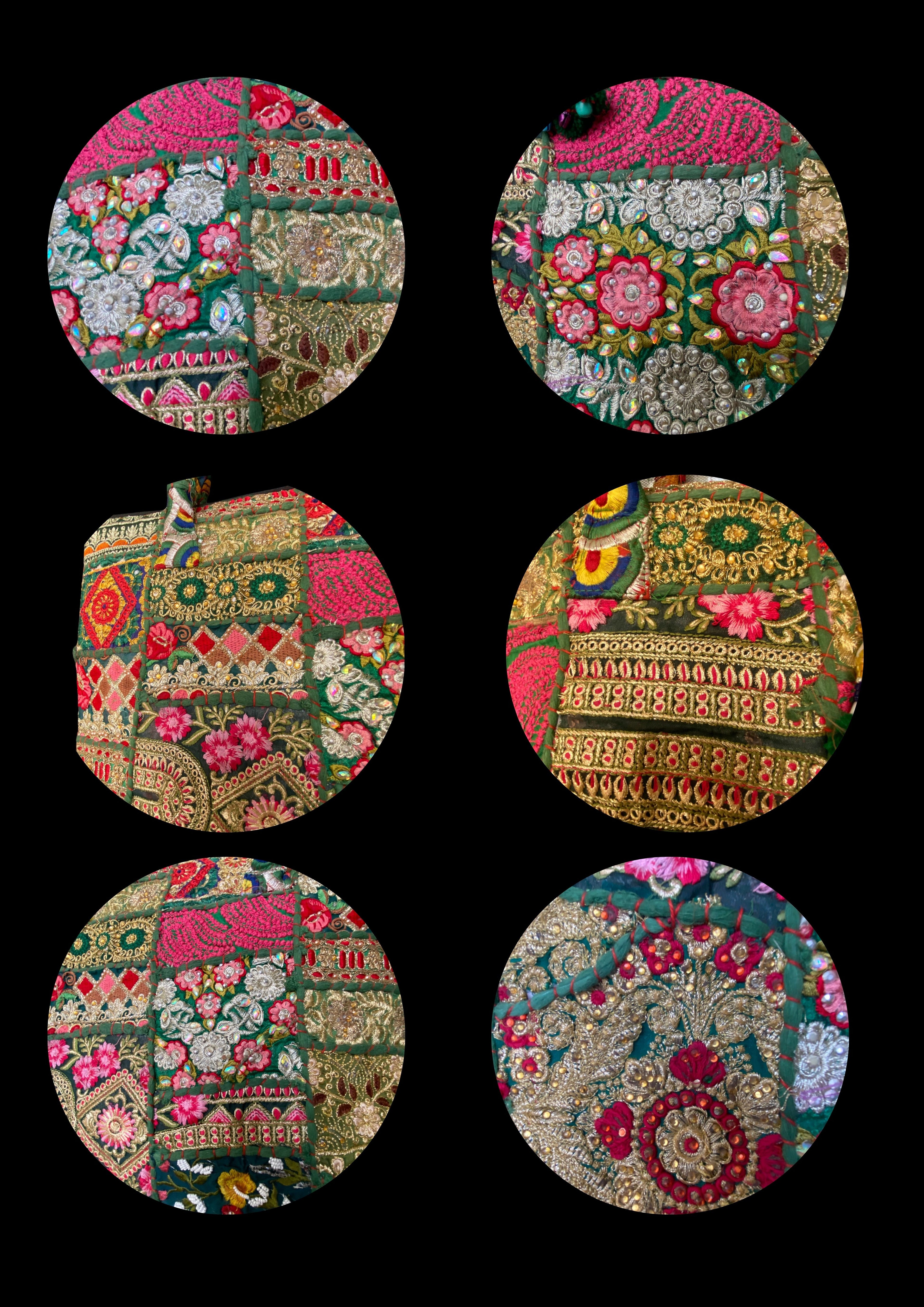 Manya - Emerald Green and Gold - Banjara Bags