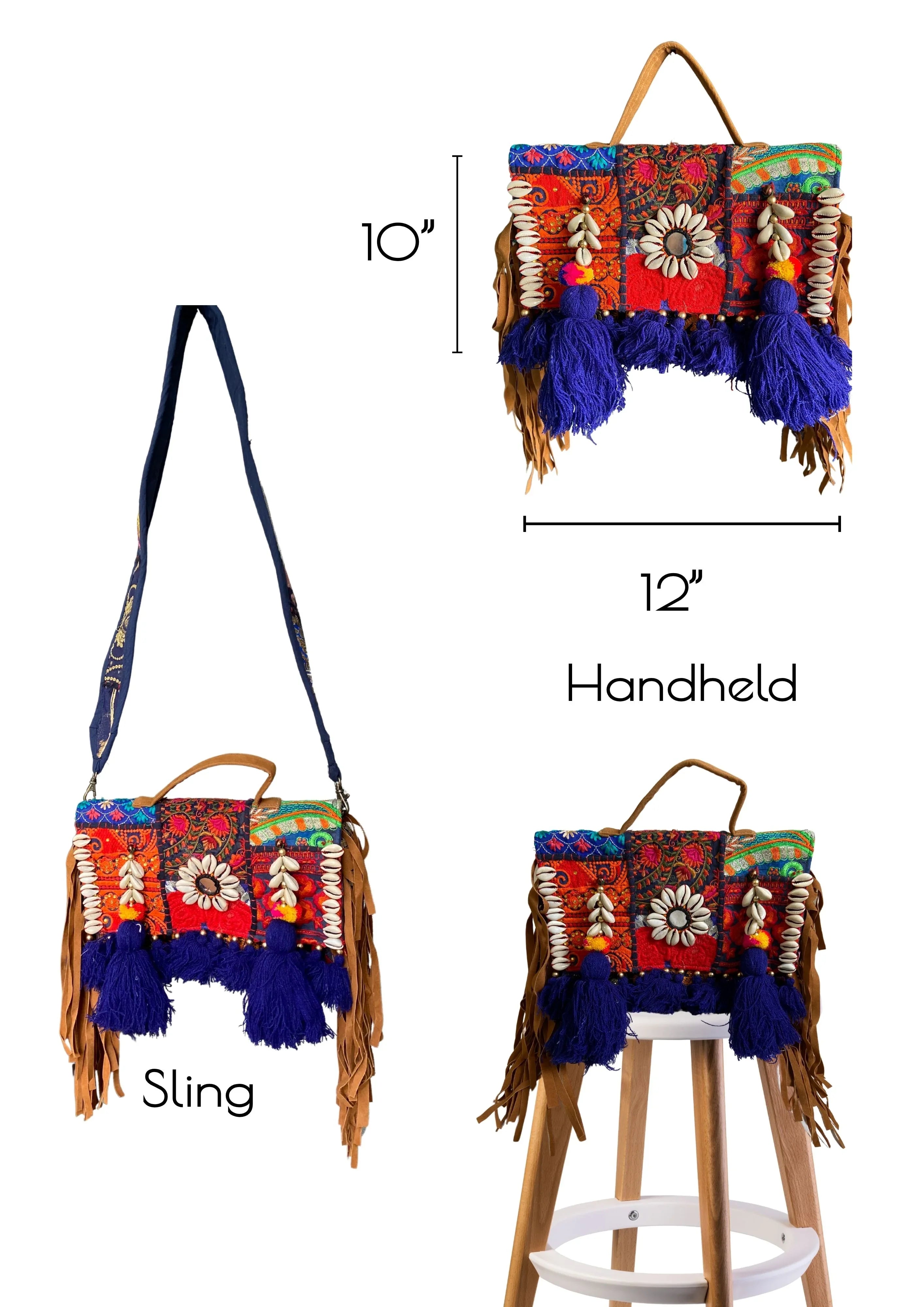 Ruhi - Soulful Elegance in Prussian Blue - Banjara Bags