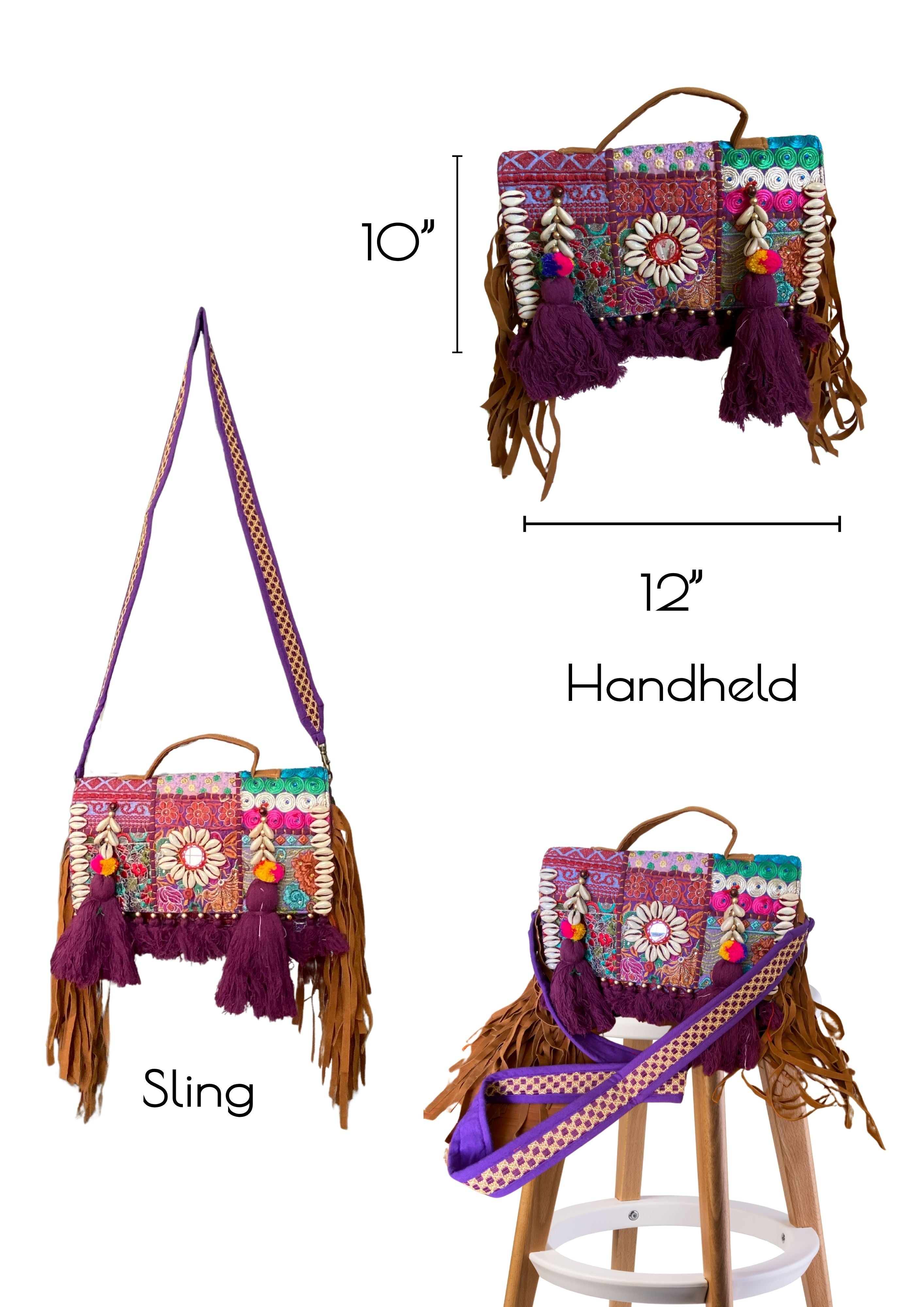 Ruhi - Soulful Elegance in Grape Purple - Banjara Bags