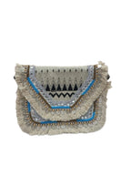 Athira - Cream and Blue - Banjara Bags