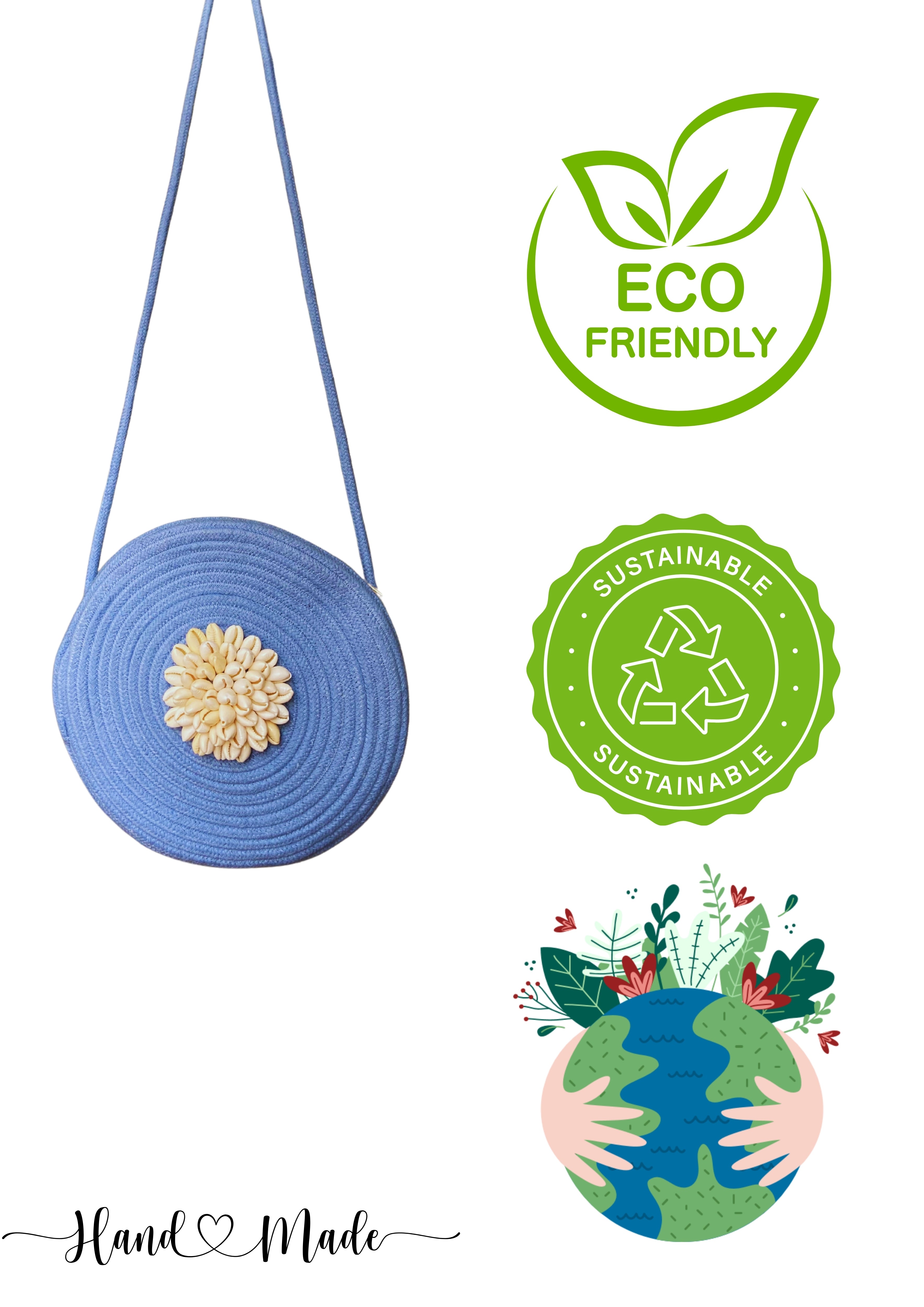 Amaira - Circle Sling in Powder Blue - Banjara Bags