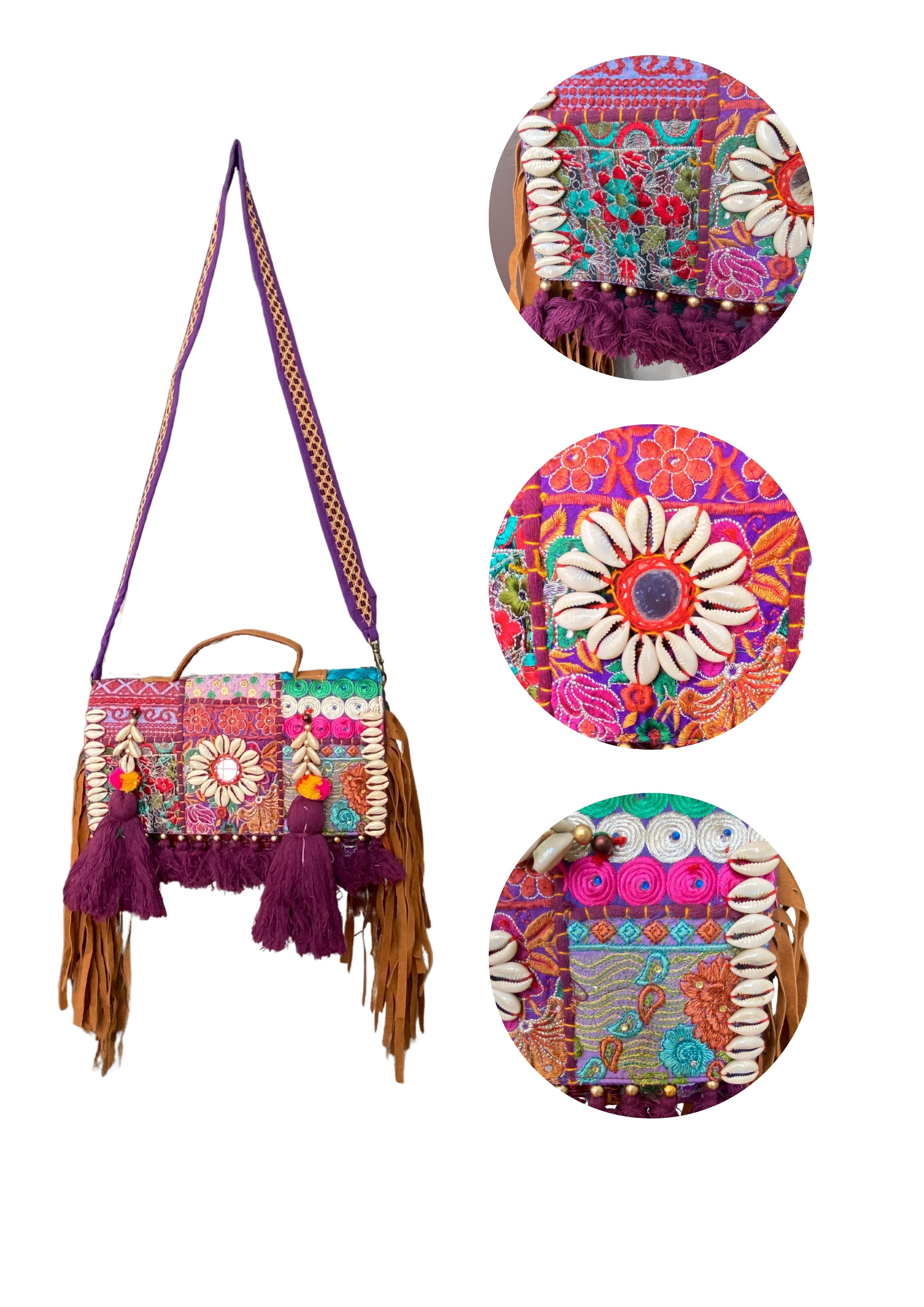 Ruhi - Soulful Elegance in Grape Purple - Banjara Bags