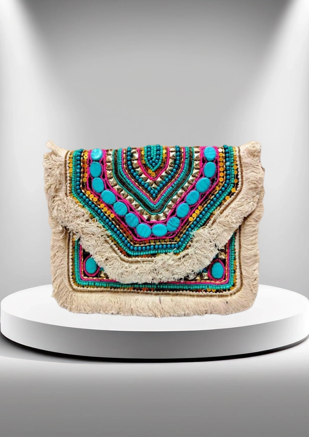 Athira - Turquoise Blue Bead - Banjara Bags