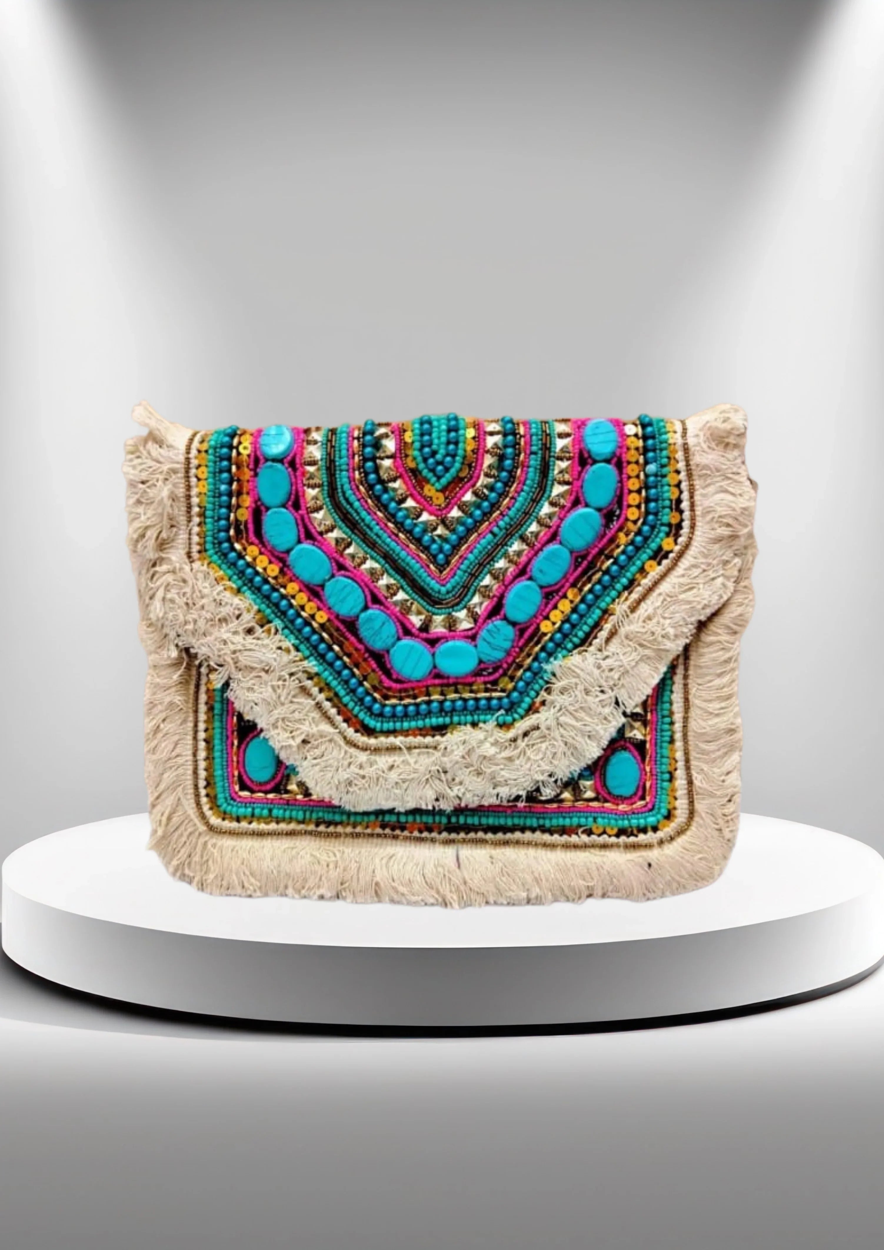 Athira - Turquoise Blue Bead - Banjara Bags