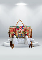 Ruhi - Soulful Elegance in Snow White Tassels - Banjara Bags