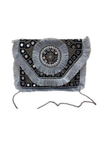 Athira - Silver Grey Mirror - Banjara Bags