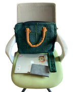 Shree -  Emerald Green Handcrafted Banjara  Laptop Bag XL 1.5